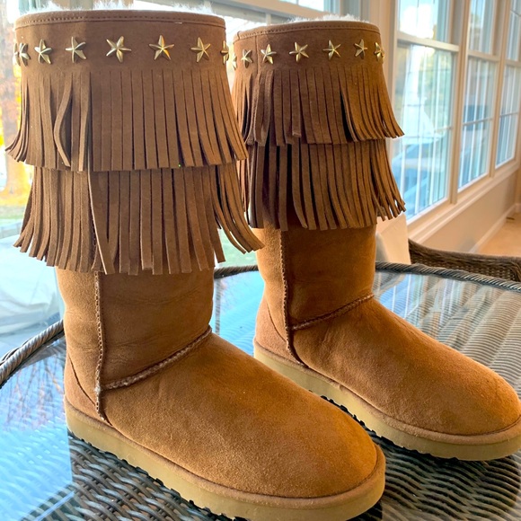UGG Shoes - Ugg x Jimmy Choo Chestnut Sora Boots
